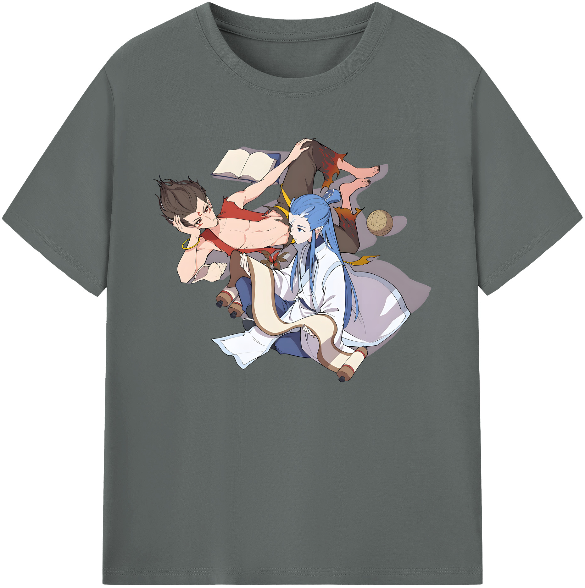 （画像用） Ne Zha 2 ナタ 魔童の大暴れ 綿100％ メンズ半袖Tシャツ｜肌触りやわらか＆通気性